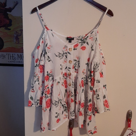 Ivory Gauze Blouse NWT Gorgeous Flowy Top - Picture 4 of 5